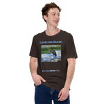 Unisex Freedom T-shirt - I procrastinate. - limpkin preening - 