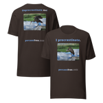 Unisex Freedom T-shirt - I procrastinate. - limpkin preening - Unprocrastinate me! - limpkin foraging 