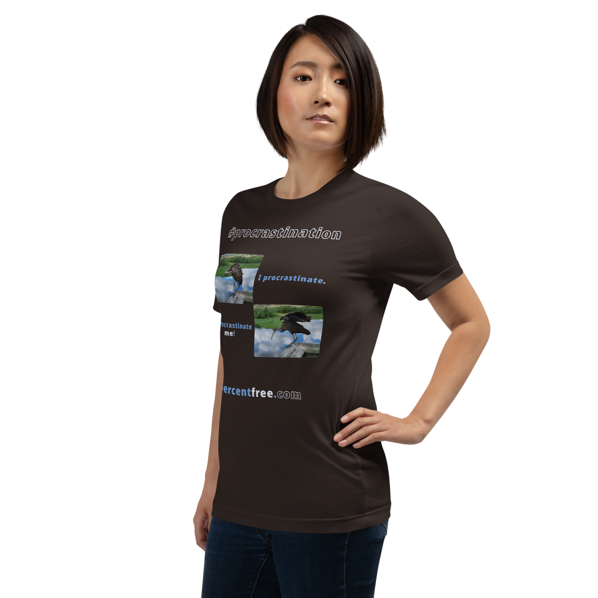 I procrastinate. - limpkin preening - Unprocrastinate me! - limpkin foraging - Unisex Freedom T-shirt 