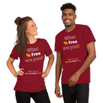 What % Free are you? - Find out at percentfree.com - Unisex Freedom T-shirt 