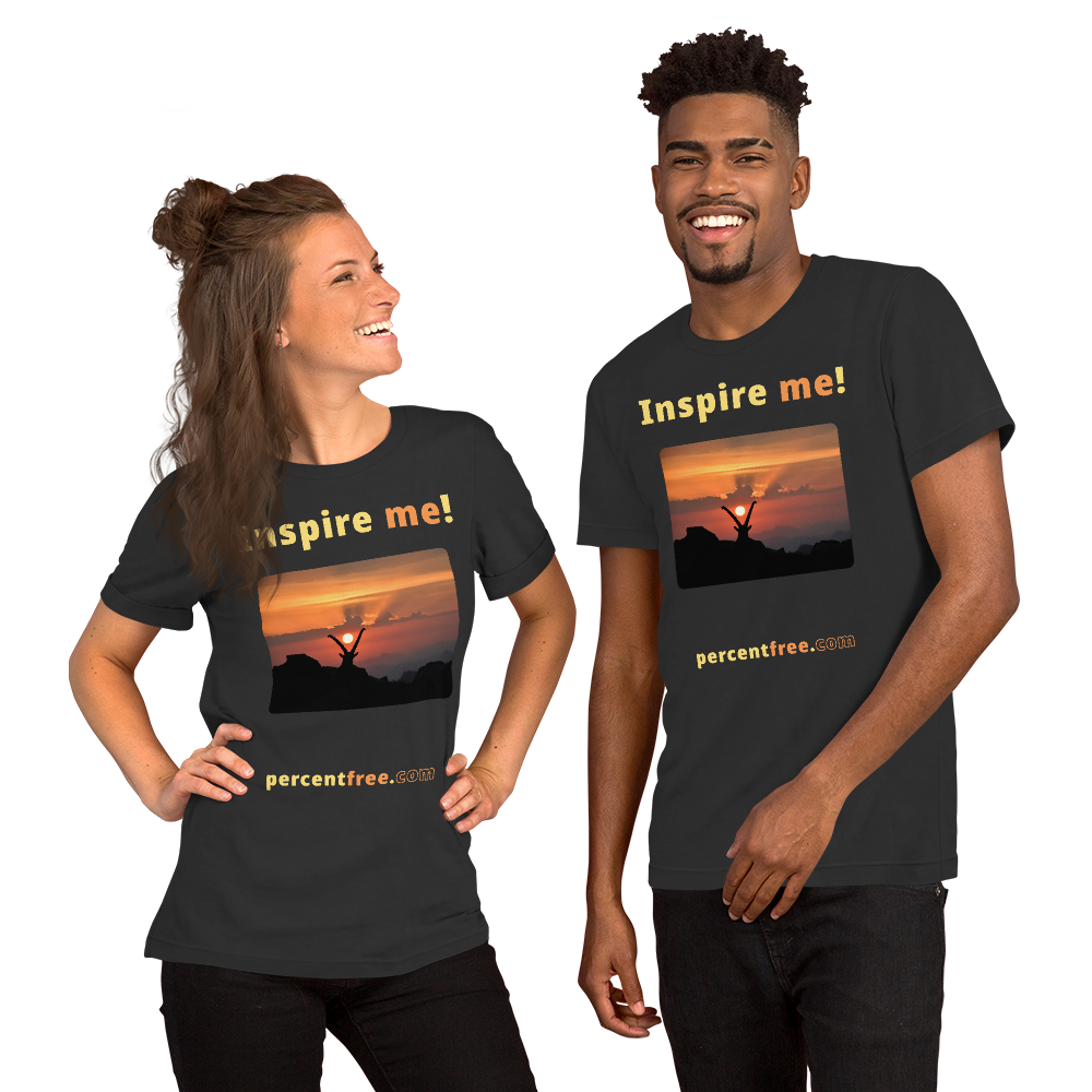 Inspire me! - Alpine ibex viewing a sunset - Unisex Inspiration T-shirt 