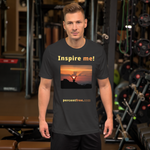 Inspire me! - Alpine ibex viewing a sunset - Unisex Inspiration T-shirt 