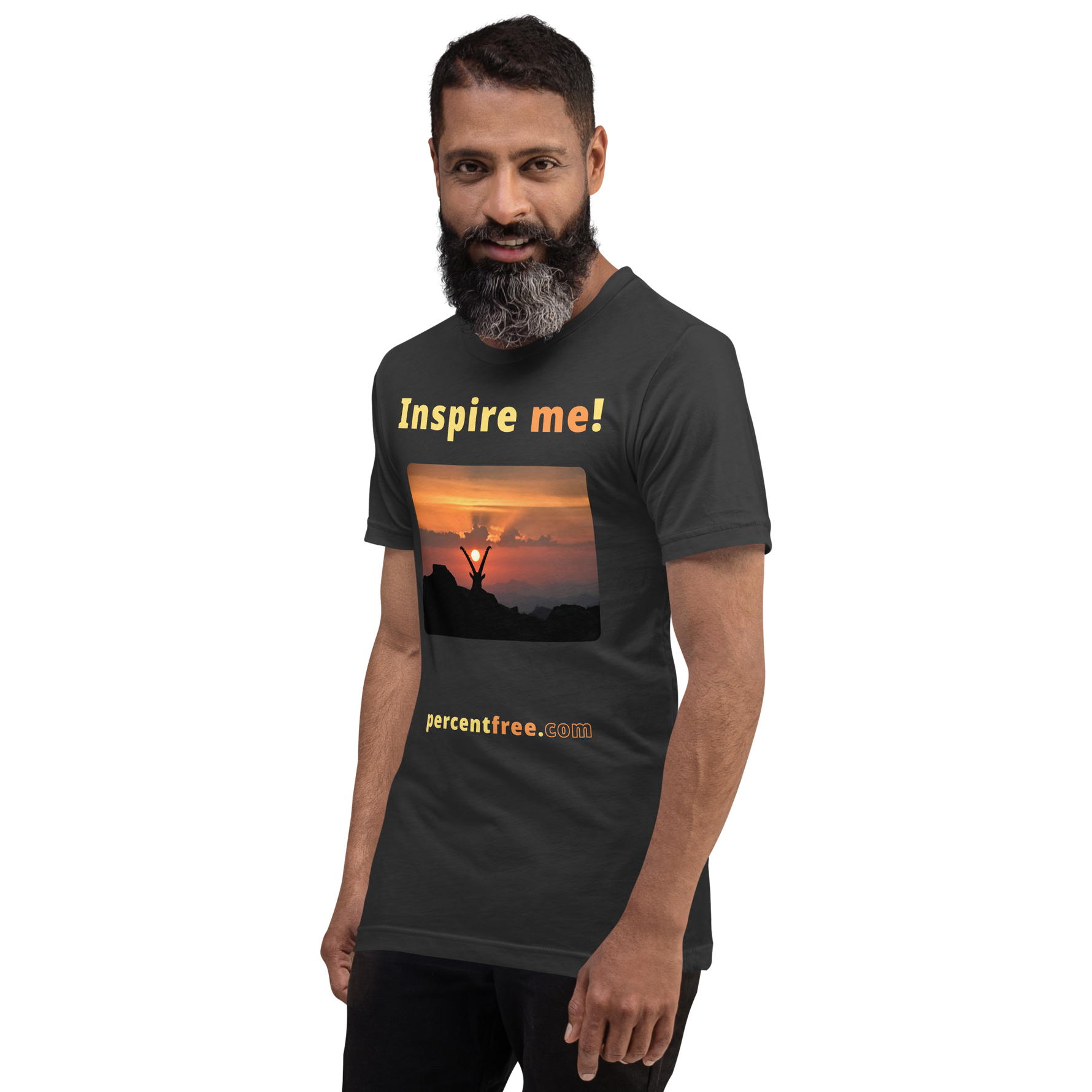 Inspire me! - Alpine ibex viewing a sunset - Unisex Inspiration T-shirt 
