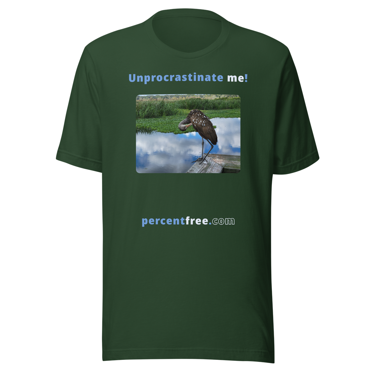 Unprocrastinate me! - limpkin preening - Unisex Freedom T-shirt 