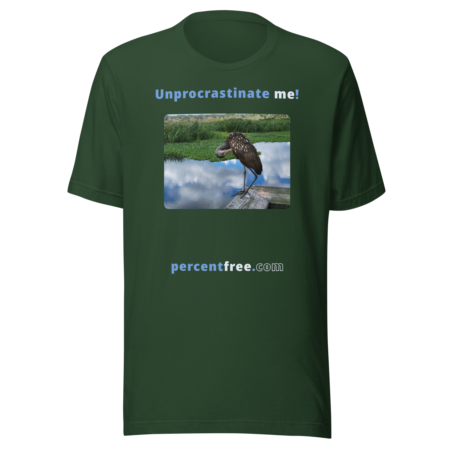 Unprocrastinate me! - limpkin preening - Unisex Freedom T-shirt 