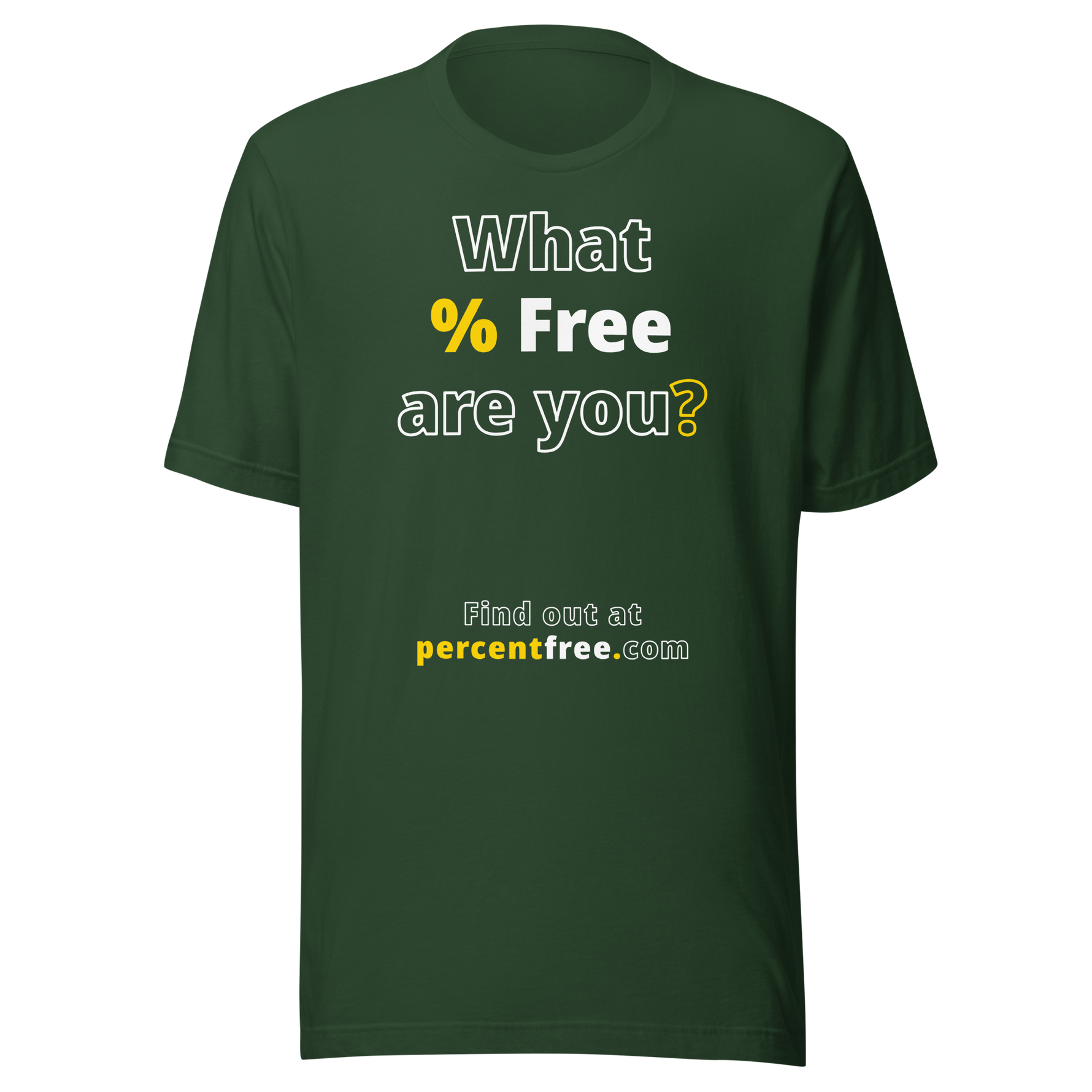 What % Free are you? - Find out at percentfree.com - Unisex Freedom T-shirt 