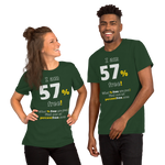 I am 57% free! - What % Free are you? - Unisex Freedom T-shirt 