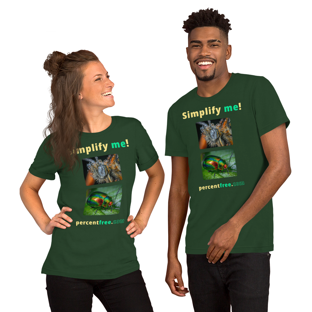 Unisex Simple T-shirt - Simplify me! - insect covered with dew - dogbane beetle 