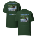 Unisex Freedom T-shirt - I procrastinate. - limpkin preening - Unprocrastinate me! - limpkin foraging 