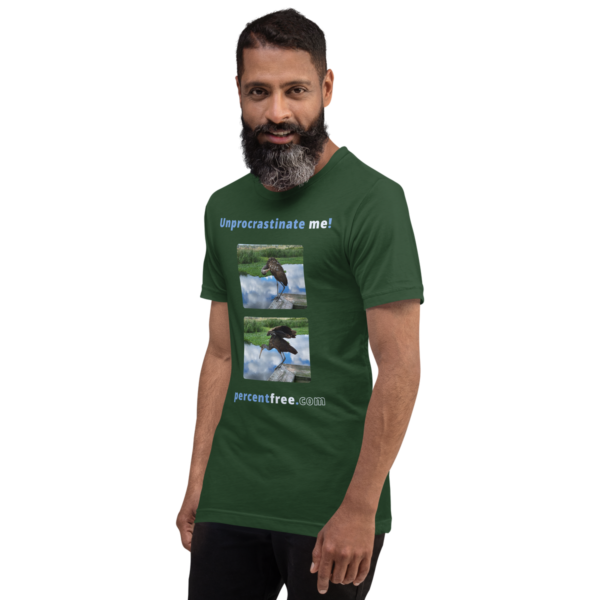 Unprocrastinate me! - limpkin preening - limpkin foraging - Unisex Freedom T-shirt 