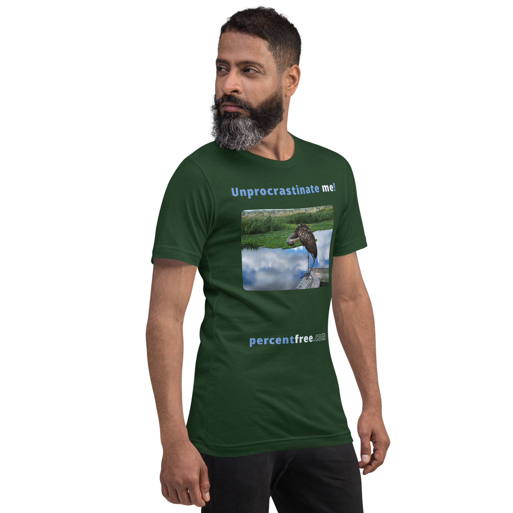 Unprocrastinate me! - limpkin preening - Unisex Freedom T-shirt 