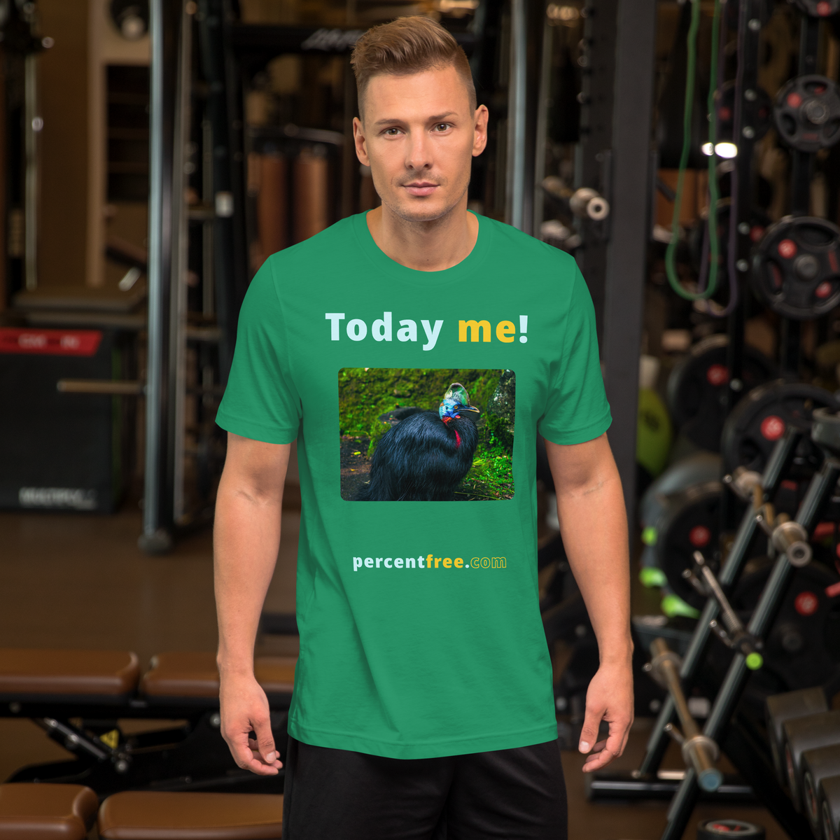 Unisex Front-and-Back Today T-shirt - Today me! - cassowary - 