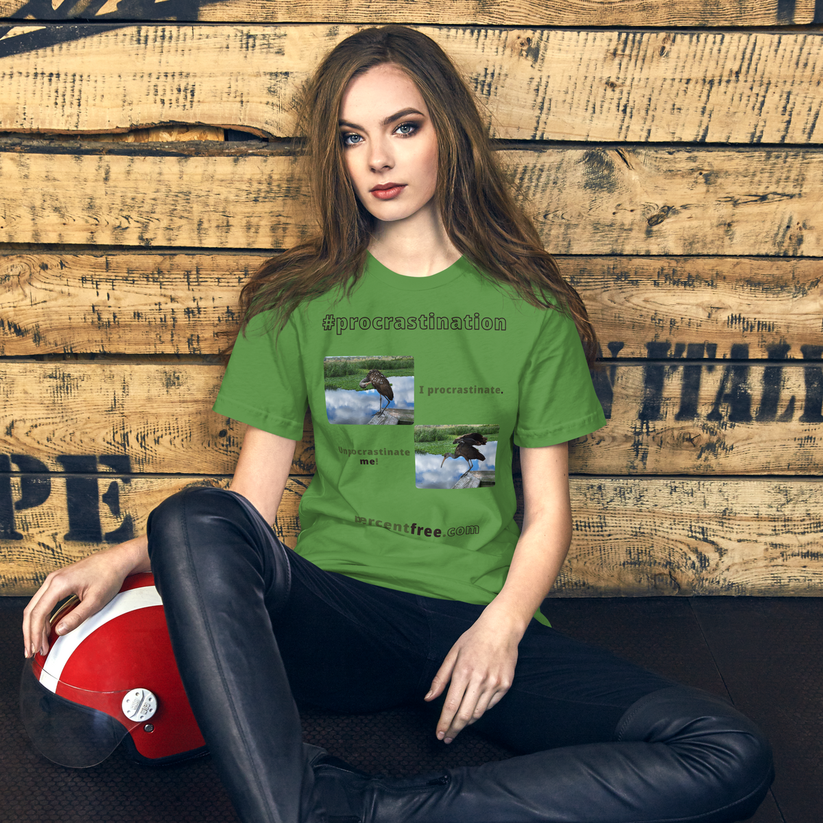 I procrastinate. - limpkin preening - Unprocrastinate me! - limpkin foraging - Unisex Freedom T-shirt 