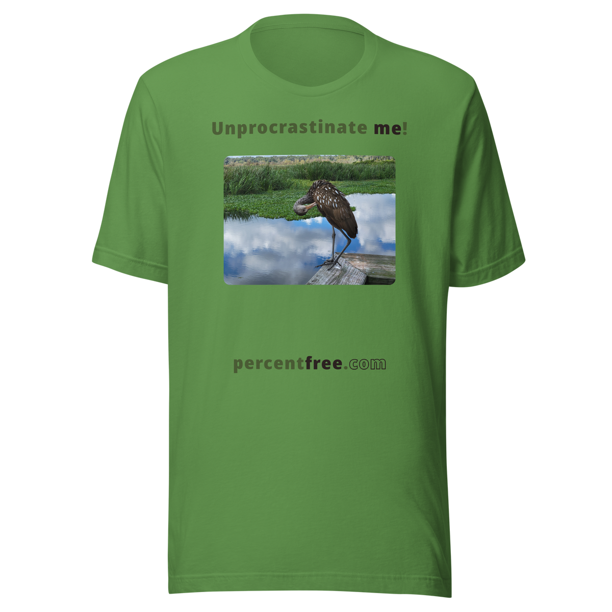 Unprocrastinate me! - limpkin preening - Unisex Freedom T-shirt 