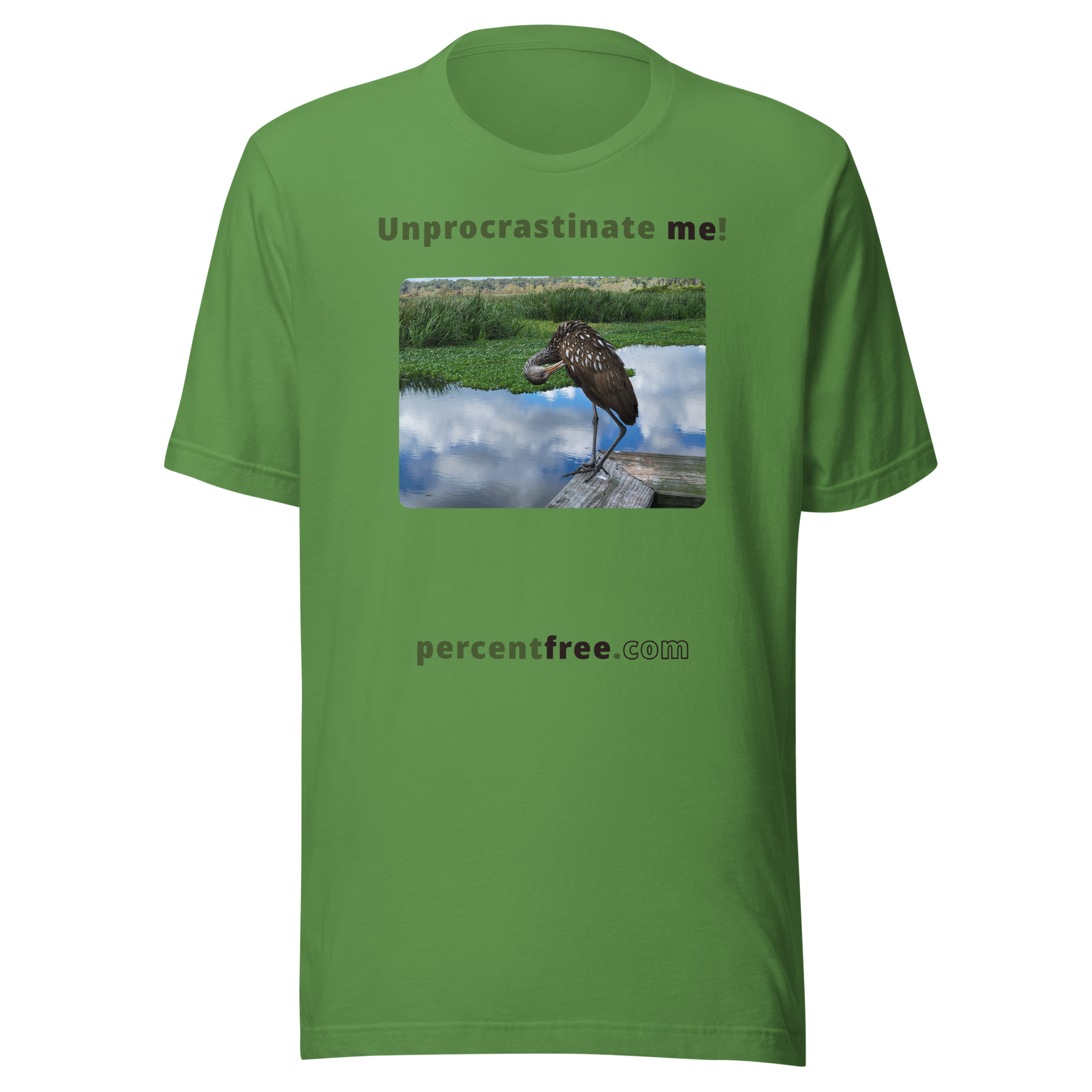 Unprocrastinate me! - limpkin preening - Unisex Freedom T-shirt 