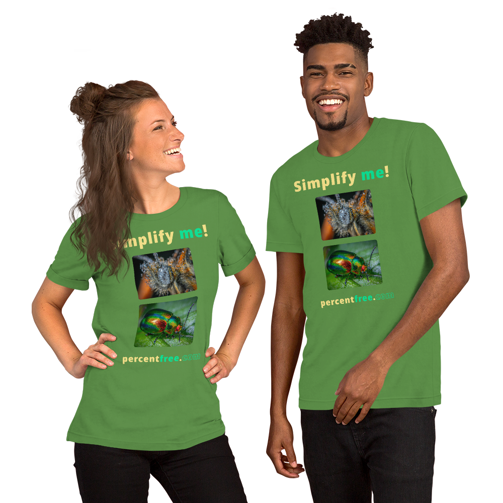 Unisex Simple T-shirt - Simplify me! - insect covered with dew - dogbane beetle 