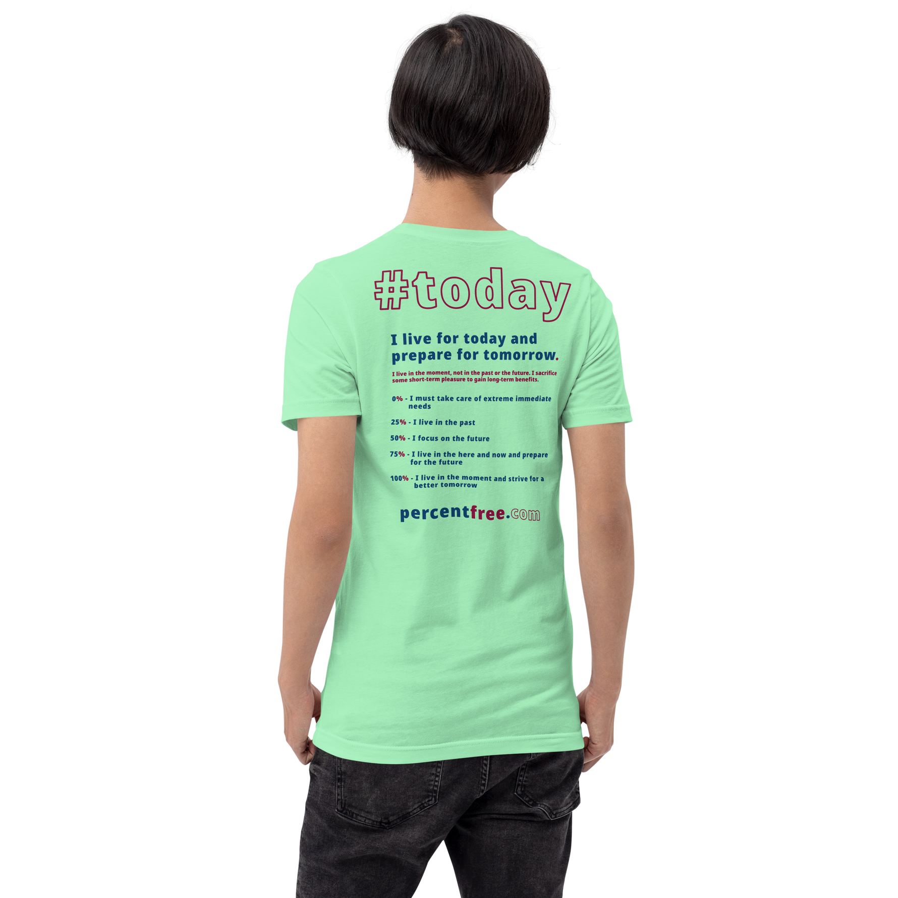 Unisex Front-and-Back Today T-shirt - Today me! - cassowary - 