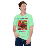 Unisex Front-and-Back Healthy Food T-shirt - Nourish me! - gummy bears 