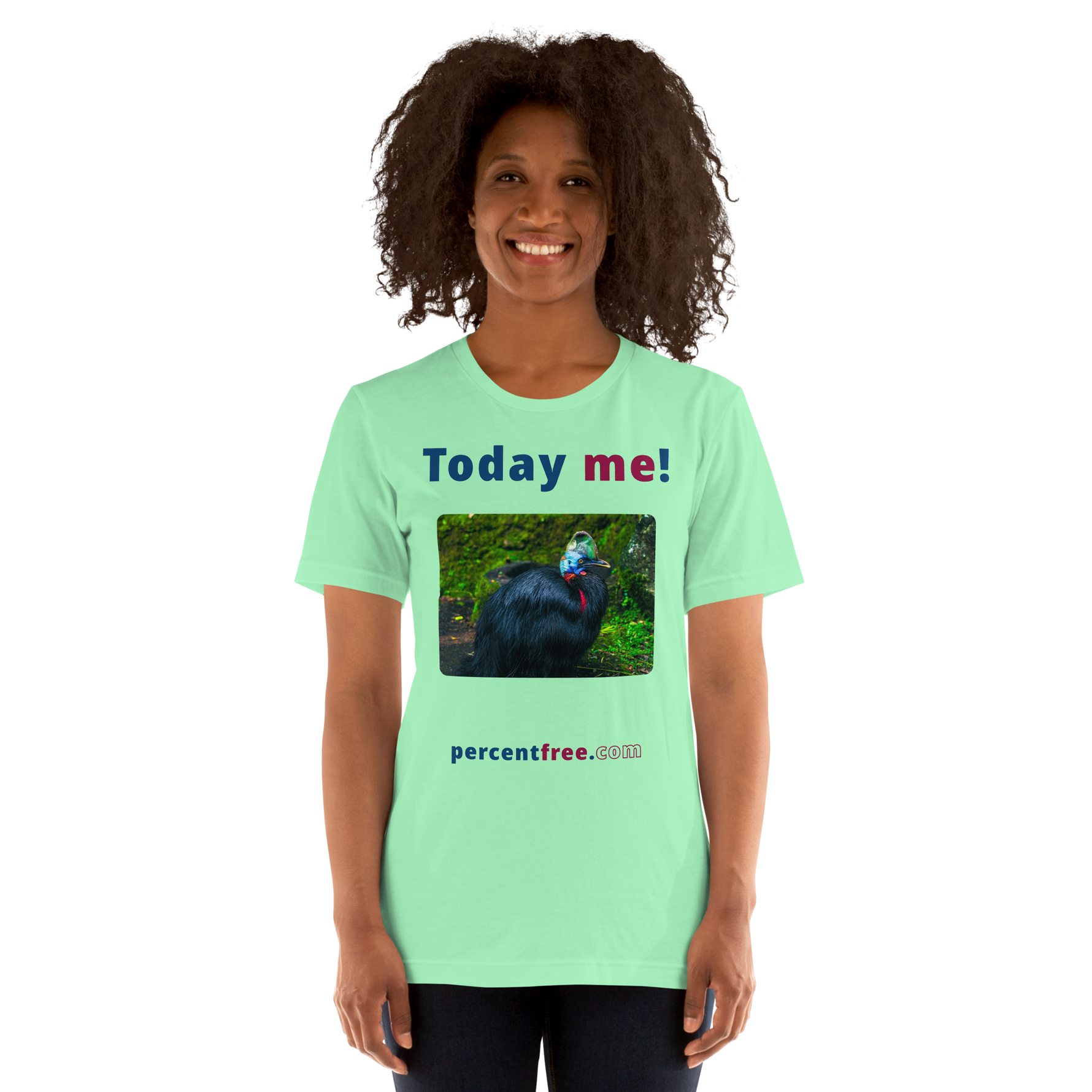 Unisex Front-and-Back Today T-shirt - Today me! - cassowary - 