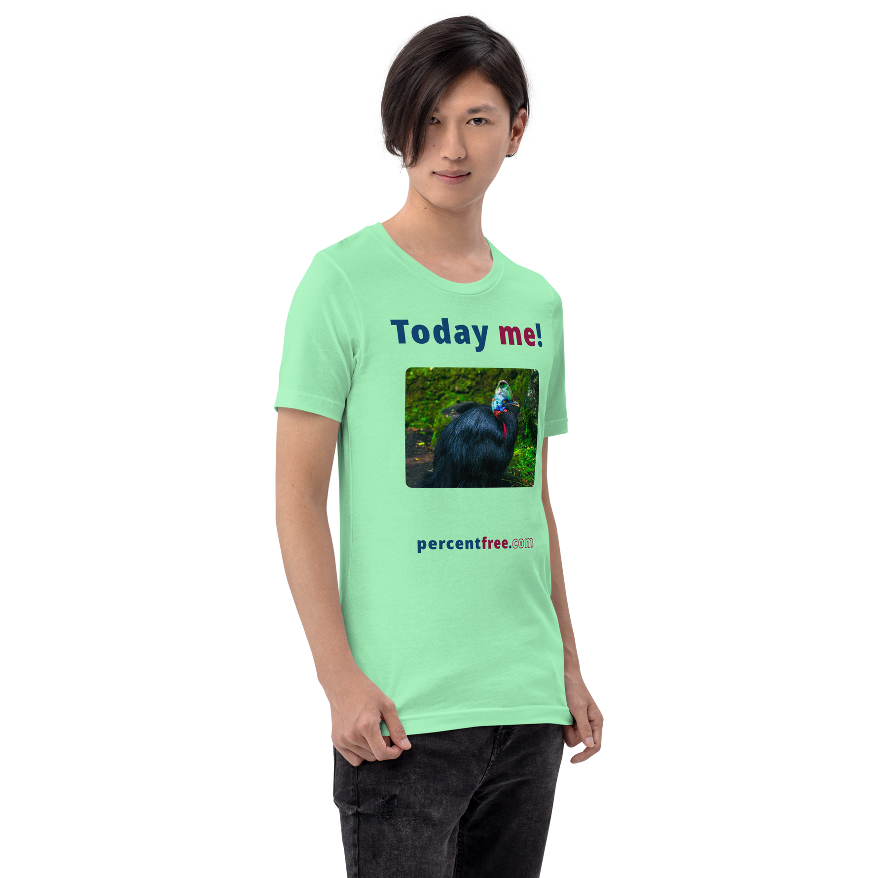 Unisex Front-and-Back Today T-shirt - Today me! - cassowary - 