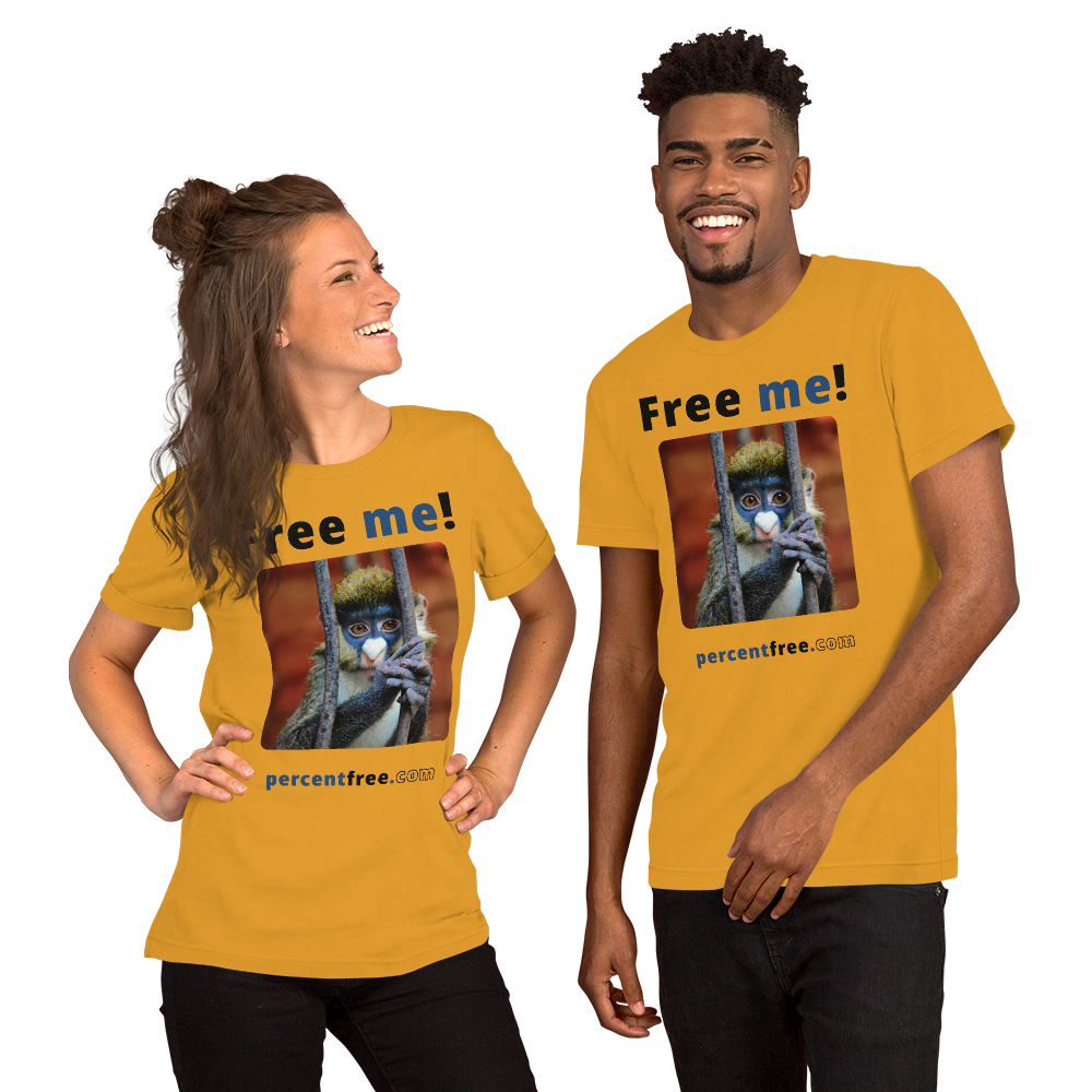 Free me! - red-tailed monkey in a cage - Unisex Freedom T-shirt 