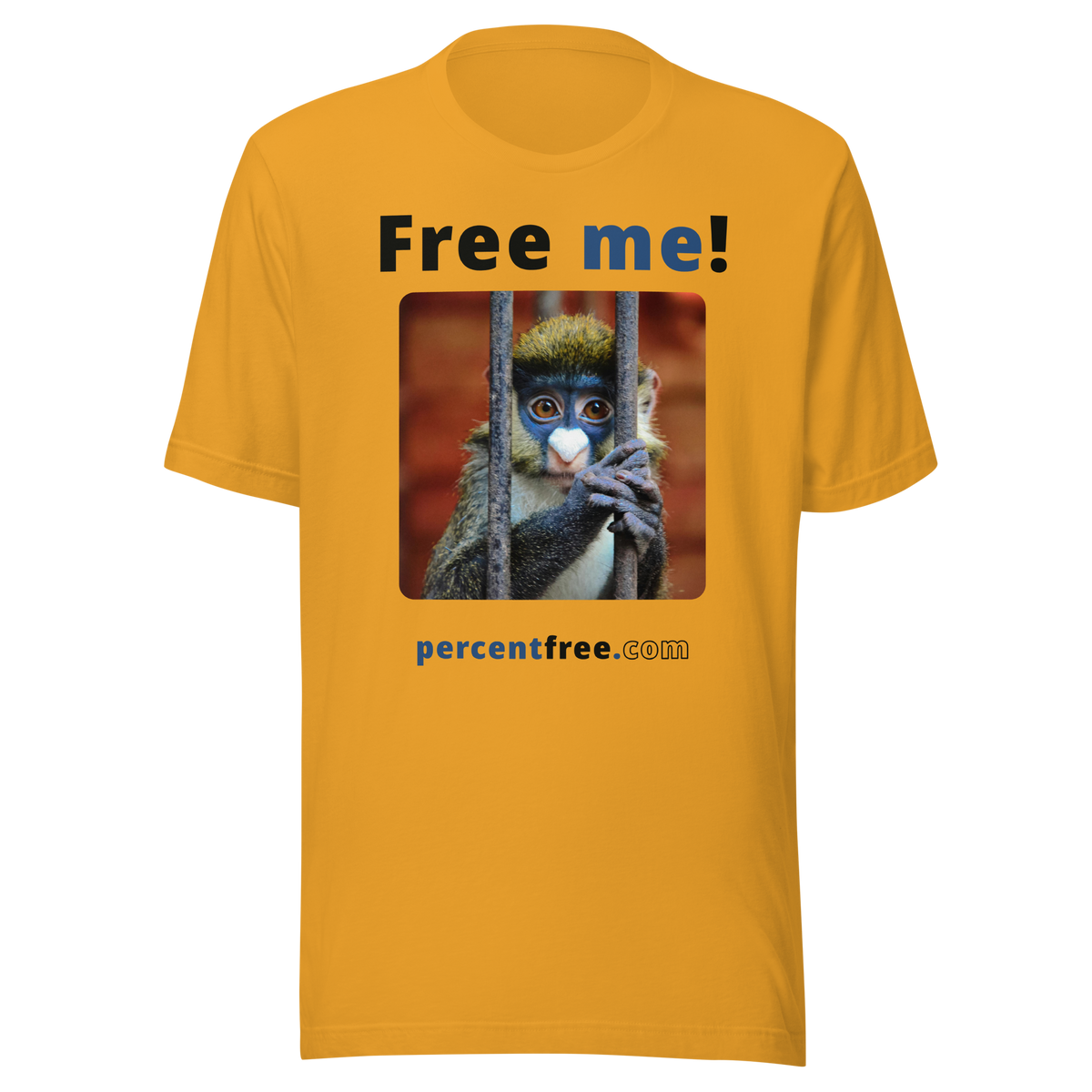 Free me! - red-tailed monkey in a cage - Unisex Freedom T-shirt 