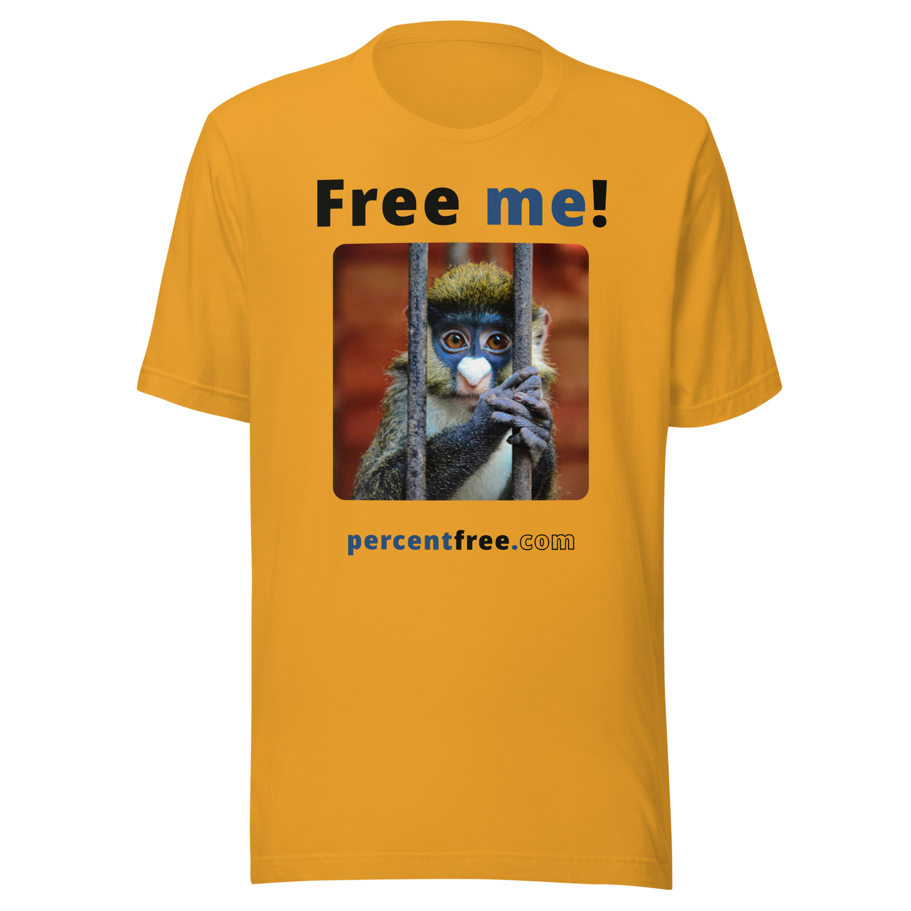 Free me! - red-tailed monkey in a cage - Unisex Freedom T-shirt 