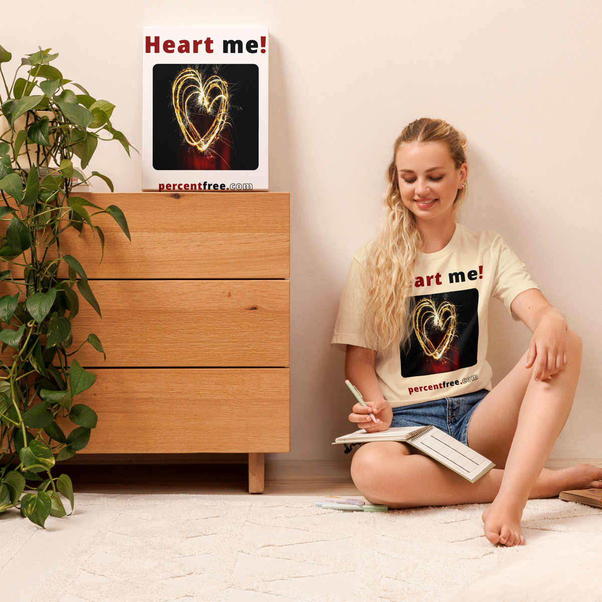 Heart me! sparkler heart freedom T-shirt 