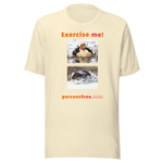 Exercise me! - king eider floating - king eider taking off - unisex freedom T-shirt 