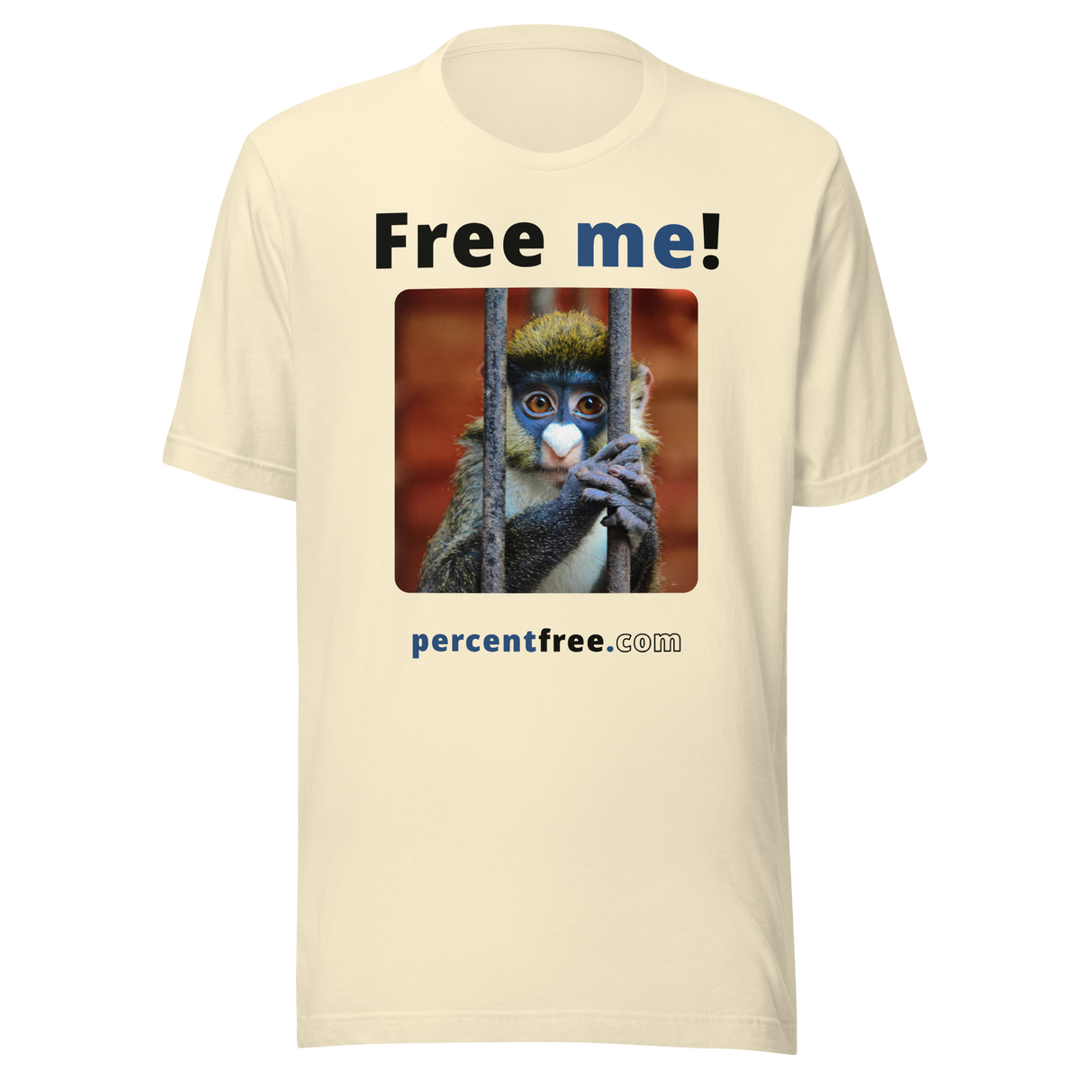 Free me! - red-tailed monkey in a cage - Unisex Freedom T-shirt 