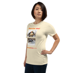 Exercise me! - king eider floating - king eider taking off - unisex freedom T-shirt 