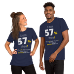 I am 57% free! - What % Free are you? - Unisex Freedom T-shirt 