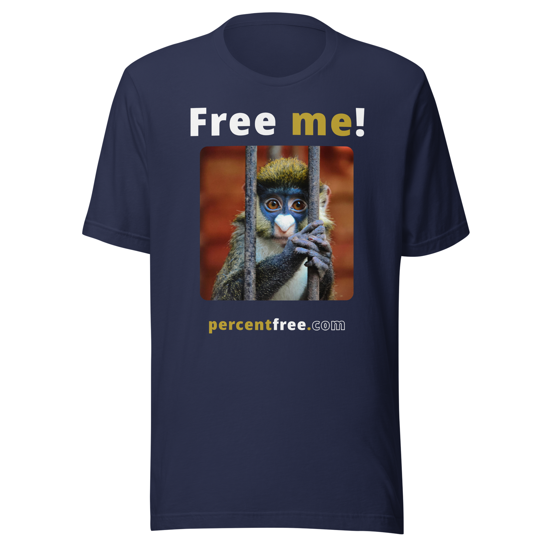 Free me! - red-tailed monkey in a cage - Unisex Freedom T-shirt 