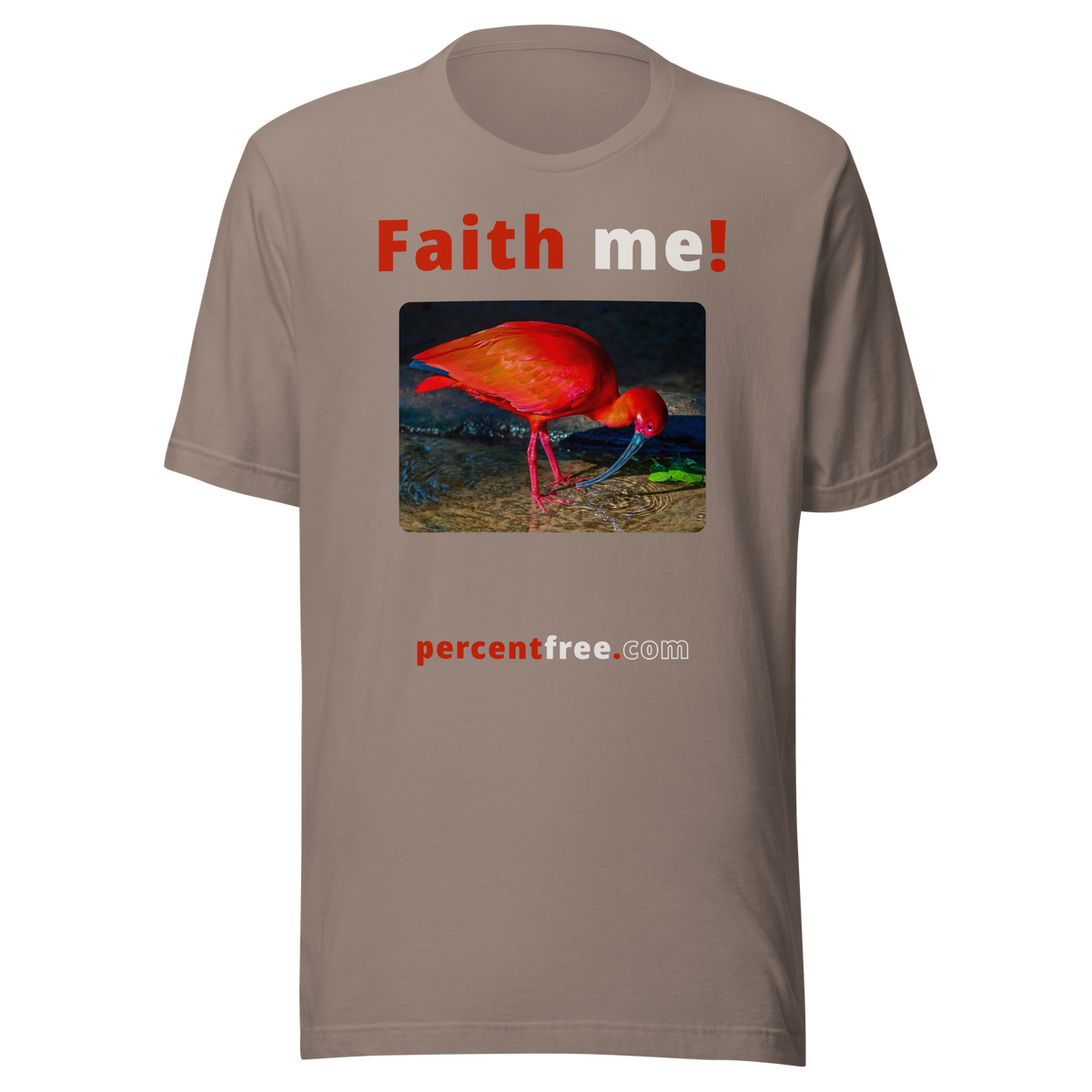 Unisex Front-and-Back Faith T-shirt - Faith me! - scarlet ibis 