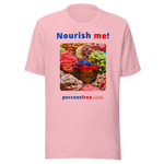 Unisex Front-and-Back Healthy Food T-shirt - Nourish me! - gummy bears 
