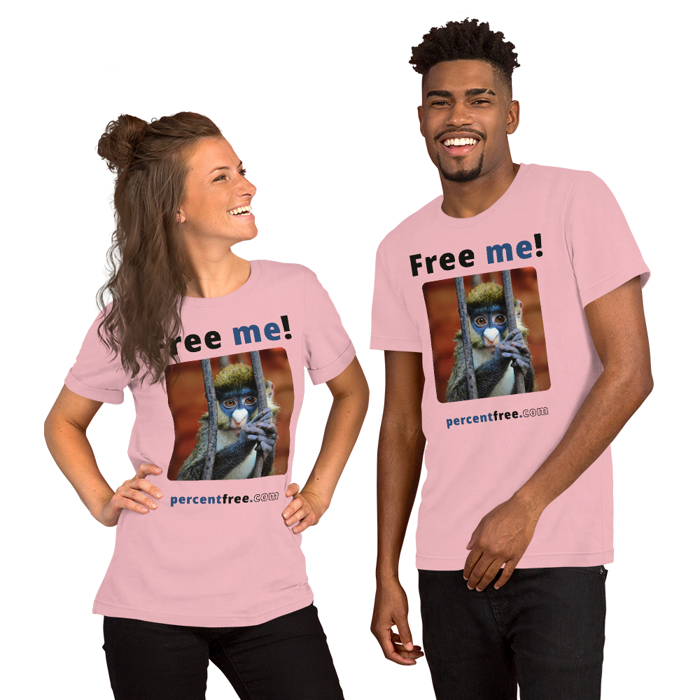 Free me! - red-tailed monkey in a cage - Unisex Freedom T-shirt 