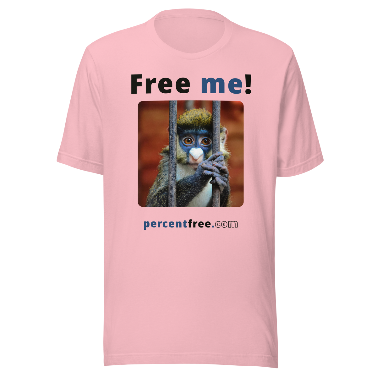 Free me! - red-tailed monkey in a cage - Unisex Freedom T-shirt 