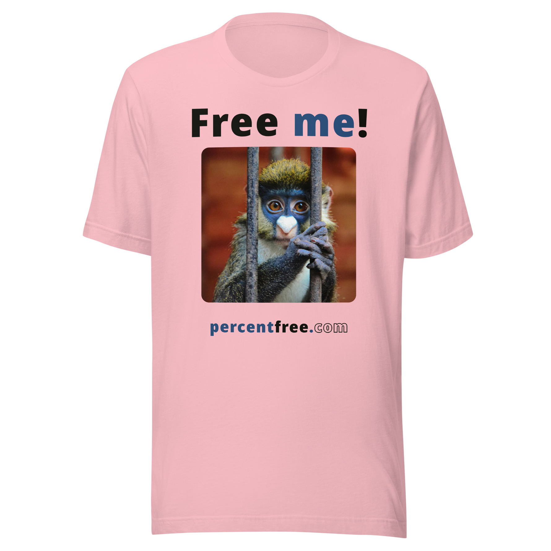 Free me! - red-tailed monkey in a cage - Unisex Freedom T-shirt 