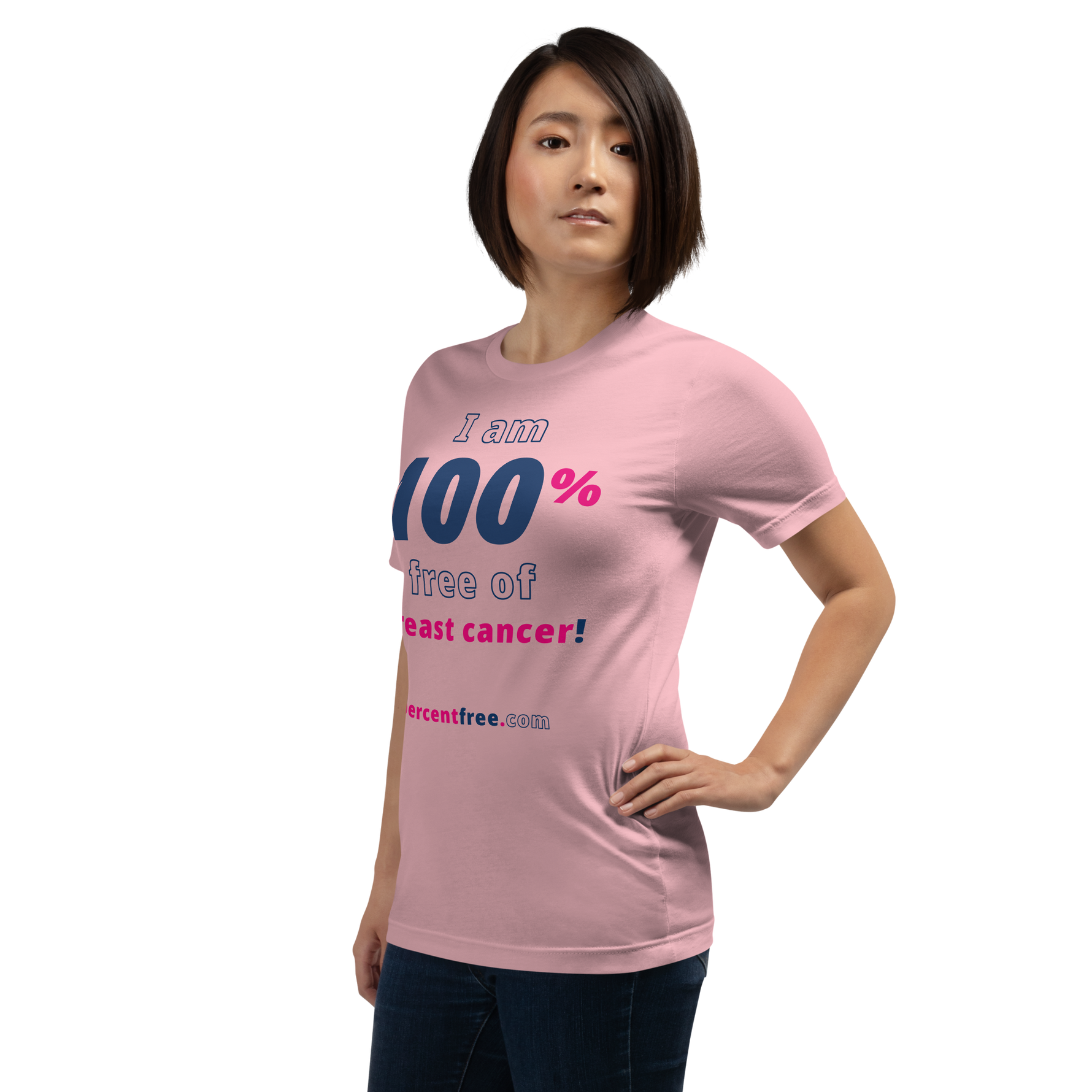 I am 100% free of breast cancer! freedom T-shirt 