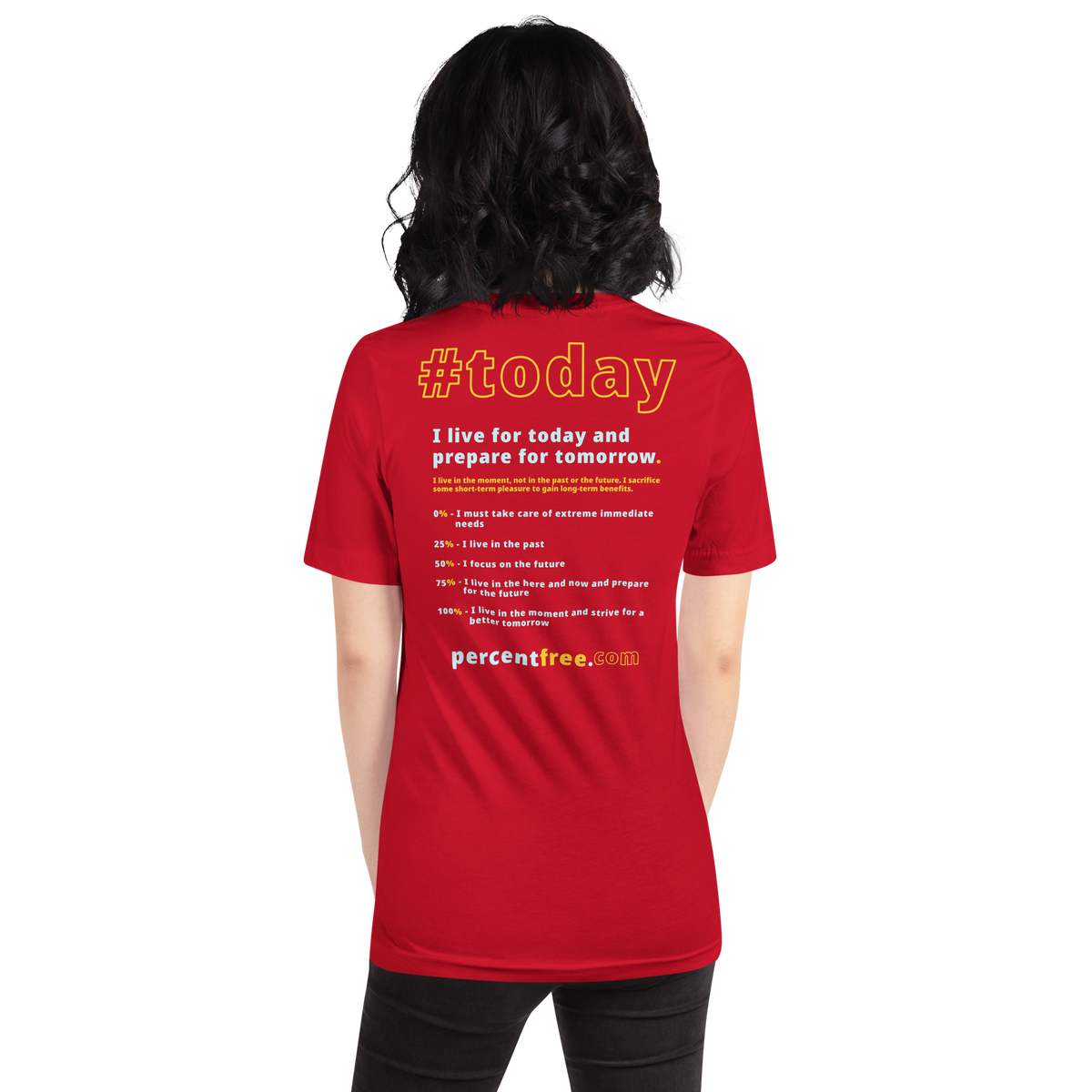 Unisex Front-and-Back Today T-shirt - Today me! - cassowary - 