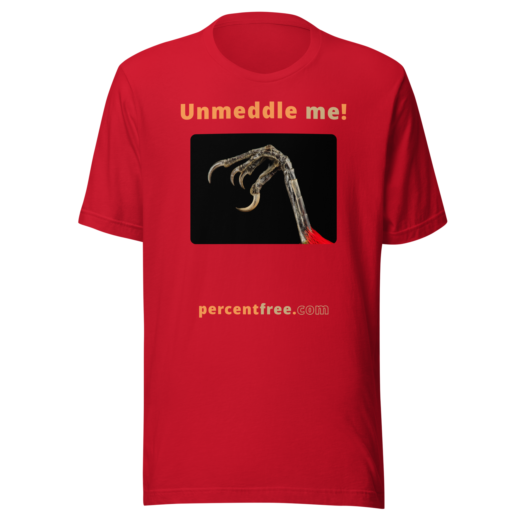 Unmeddle me! - scarlet tanager claw - unisex freedom T-shirt #red