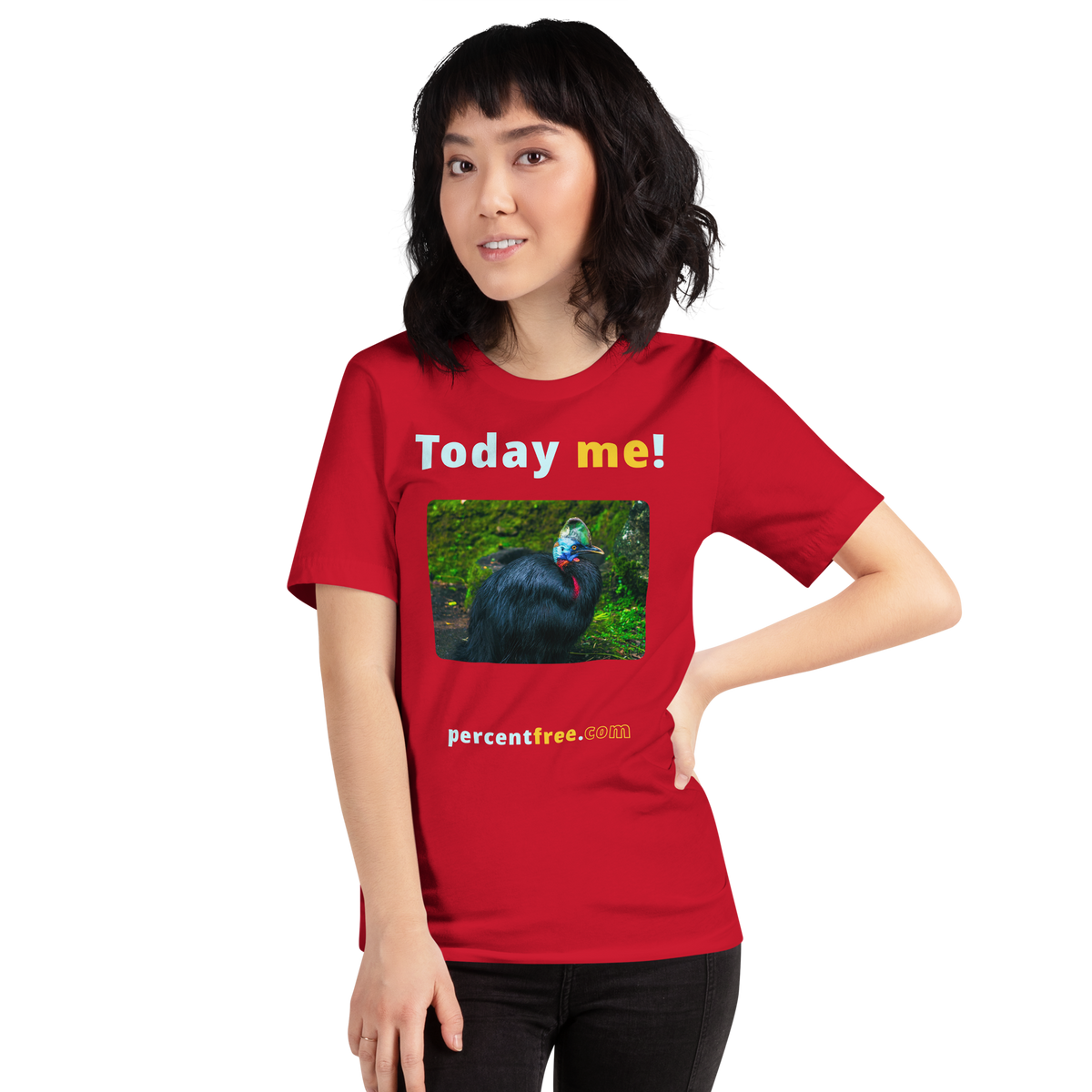 Unisex Front-and-Back Today T-shirt - Today me! - cassowary - 