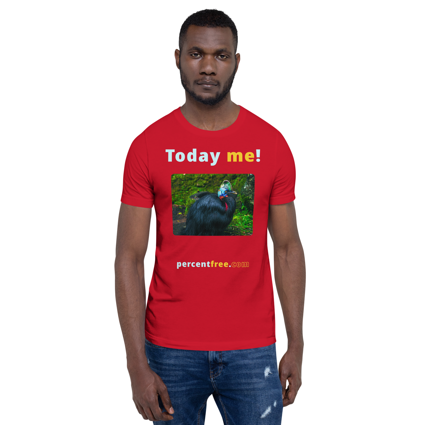 Unisex Front-and-Back Today T-shirt - Today me! - cassowary - 