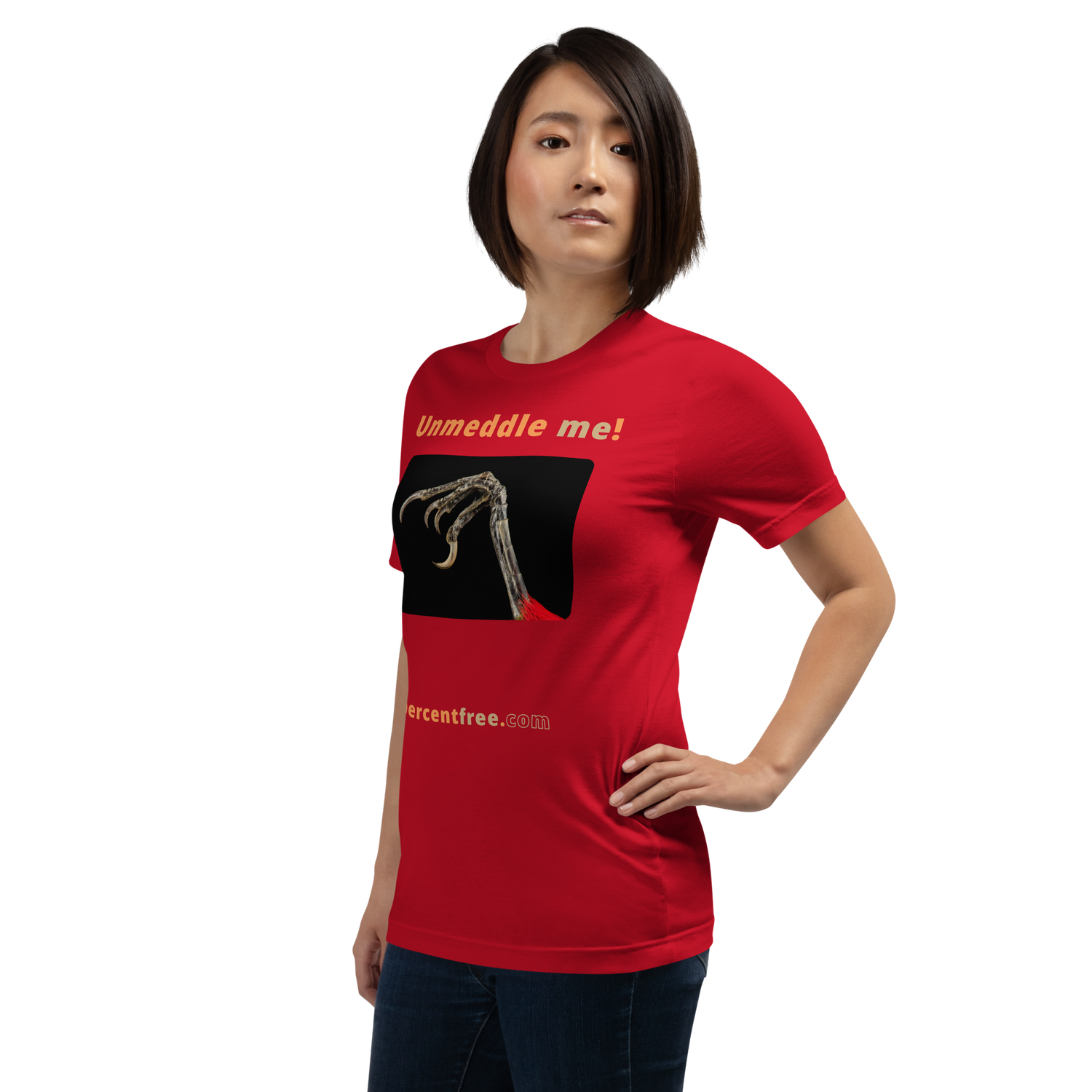 Unmeddle me! - scarlet tanager claw - unisex freedom T-shirt 