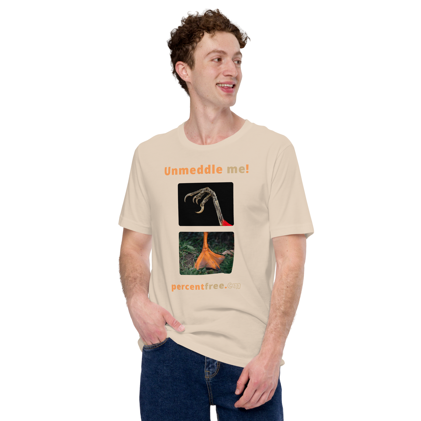 Unmeddle me! - scarlet tanager claw - duck foot - unisex freedom T-shirt 