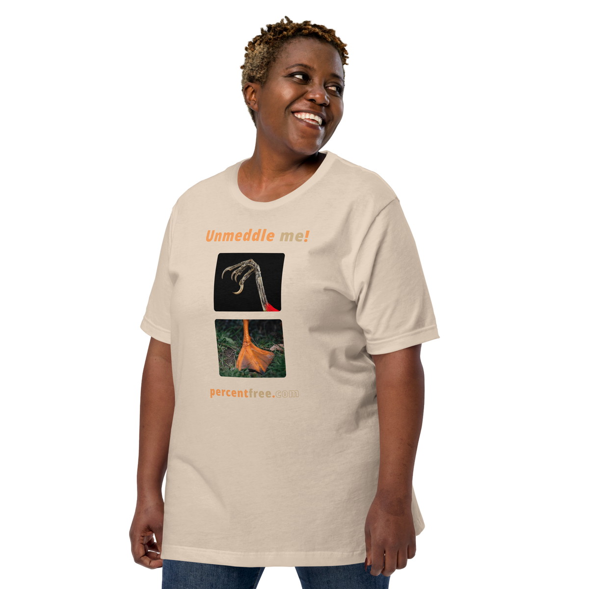 Unmeddle me! - scarlet tanager claw - duck foot - unisex freedom T-shirt 