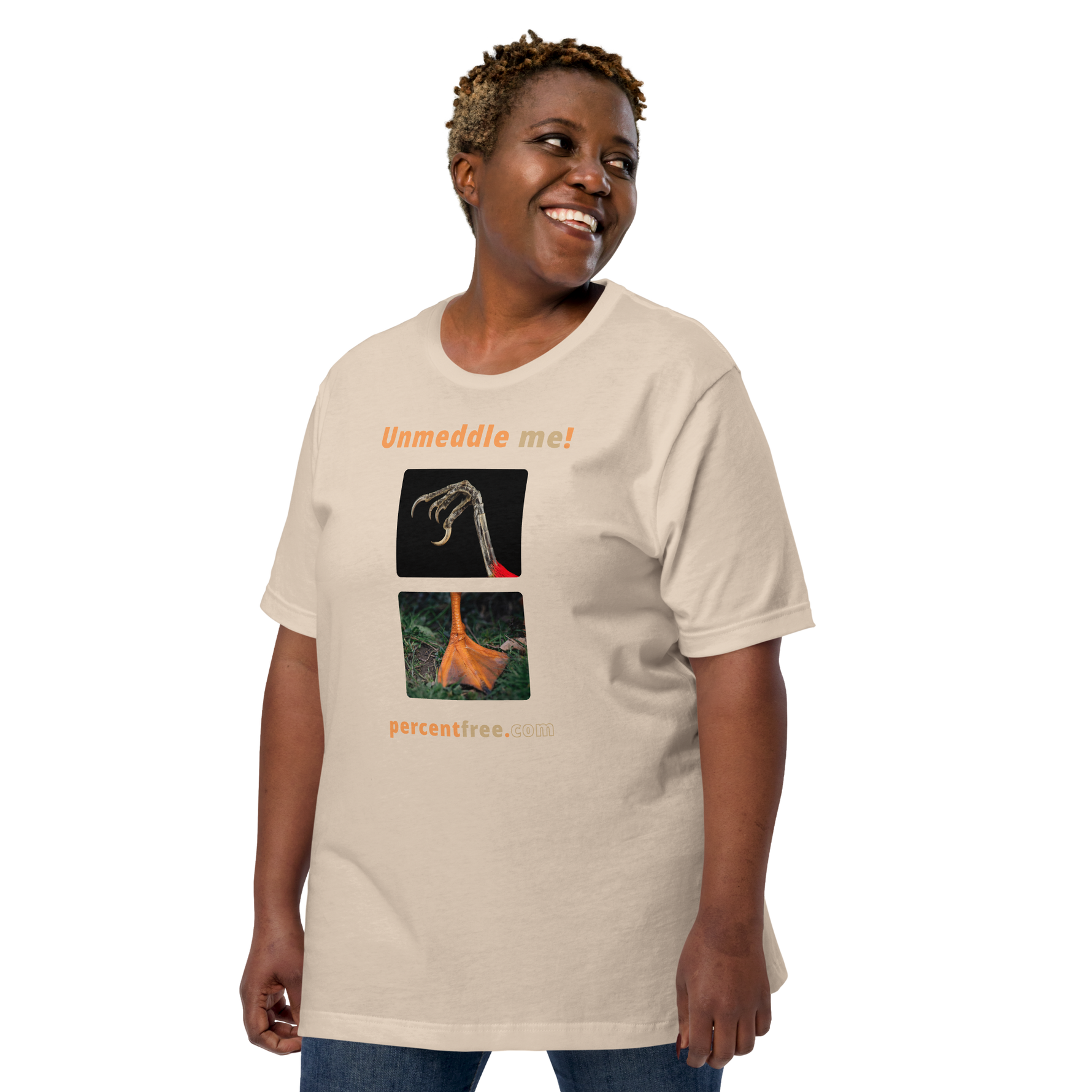 Unmeddle me! - scarlet tanager claw - duck foot - unisex freedom T-shirt 