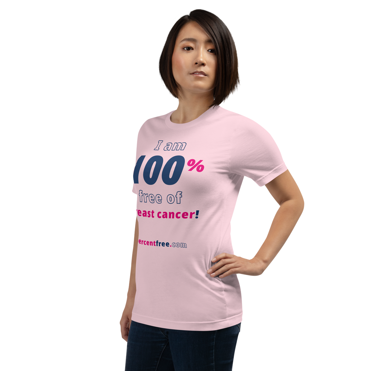 I am 100% free of breast cancer! freedom T-shirt 