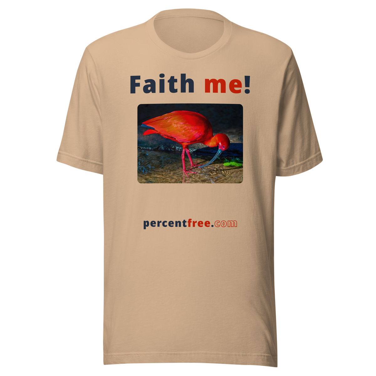 Unisex Front-and-Back Faith T-shirt - Faith me! - scarlet ibis 