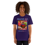 Unisex Front-and-Back Healthy Food T-shirt - Nourish me! - gummy bears 